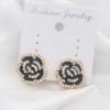 Flower Rose Clip on Stud Earrings Miami Gold Flower Earrings