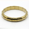 14K Miami Gold Plated Hematite Double Drilled Bangle Bracelet Beads