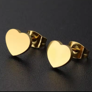 DICAYLUN 14K Gold Small Peach Heart Shaped Earrings Jewelry Earrings