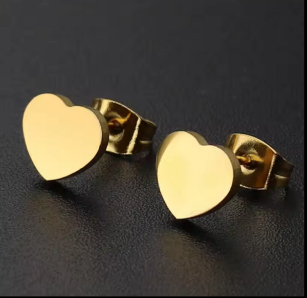 DICAYLUN 14K Gold Small Peach Heart Shaped Earrings Jewelry Earrings