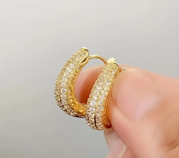 Screenshot 2024 09 02 at 17 30 54 Full Sparkling Zirconia Inlaid Golden Hoop Earrings Retro Temu