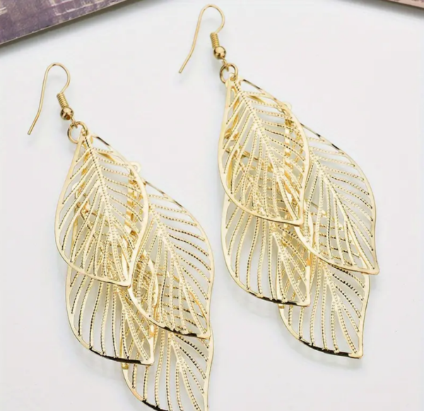 Screenshot 2024 09 02 at 17 42 58 Multi layer Hollow Leaf Pendant Golden Dangle Earrings Retro Temu