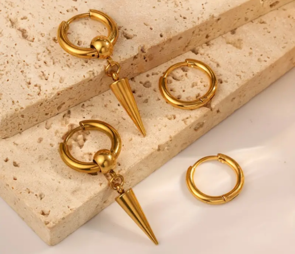 18K Gold Plated Stainless Steel Earrings